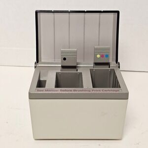 HP DeskJet 500C Print Cartridge Storage Case C2114-60006 Vintage Gray Beige